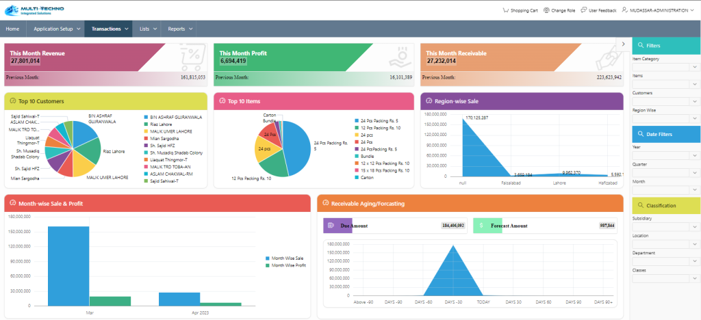 Construction & Project Management System of Multi-Techno Software Com