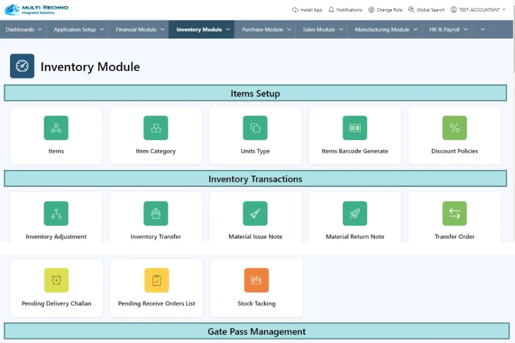 inventory module erp